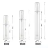 wholesale Empty 5ml 10ml 15ml Airless Pump Bottles Lotion Clear Plastic Vacuum Bottle for Cosmetics Packaging tube