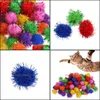 Gato Brinquedos Suprimentos Pet Home Jardim 100 pçs / lote colorf mini brilho brilhante brilho esfera pequena pomba para brinquedos1 entrega de gota 2021 76yhz