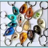 Key Rings Jewelry 15 Pcs Real Scorpion Spider Crab Ant Four Leaf Clover Drop Shaped Amber Resin Keychain Taxidermy Oddity Insect Encased Del