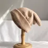 Beanie/Skull Caps draperende oren bont motorkap hoed voor vrouwen herfst winter gebreide wollen hoeden Japanse Koreaans warme fluwelen beanies davi22