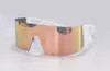 Ny modedesign solglasögon Scopic Shield Lens Rimless Frame full av futuristisk populär och enkel stil UV400 skyddande Goggle2732360
