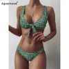 Sexy Polka Dot Bikini Women Bow Knot Swimwear Push Up Swimsuit Female Brazilian Bathing Summer Beachwear Swimming Suit 210319