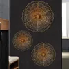 Wall Stickers Chinese Wrought Iron Gold Flower Mural Crafts Livingroom Home Background Hanging Decoration El Porch Sticker