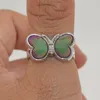 Fashion Colorful Mood Ring Butterfly Shape Color Changing With Temperature Change Feeling Rings