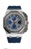 Best verkopende mannen horloges Horloges 26568PM OO A021CA 01 26568 44mm Natuurlijke rubberen band Roestvrij VK Quartz Chronograaf Werkende M291s
