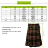 Casual Pleated Scottish Kilts Mens Fashion Pants Cargo Personality Trousers Plaids Pattern Loose Half Skirts Male