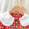 Love DDMM Filles Princesse Robes Été Casual Plaid Plaid Robe confortable Enfants Sweet Costume Enfants Fête Fantaisie 210715