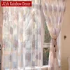 Style japonais Sheer Tulle Rideau Pour Salon Burnout Rideau Pour Enfants Chambre Fenêtre Cuisine Rideau Stores Rideaux 210712