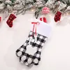 Kerst Creative Dog Paw Socks Tree Gift Candy Bag Hanger Decoratie Accessoires Hangende Kousen Ornamenten 0582