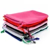 2022 Nieuwe Fluwelen Tassen Sieraden Verpakking Bruiloft Roze Geschenken Drawstring Pouches 10x12cm (3.5 x 4,75 inch)