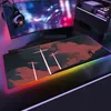 EVA Gamer LED Computador Mousepad Anime Evangelion RGB Gaming Grande Mouse Pad com Retroiluminado Levado Mouse Pad Teclado Mouse Pad Presente