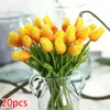 Fiori decorativi ghirlande 20pcs tulipano fiore artificiale latex reale tocco da sposa bouquet decorazioni per la casa ornamento in plastica