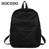 HOCODO Mode Femmes Sac À Dos Oxford Étanche Couleur Unie Sac À Dos Mignon Étudiantes Sac Cartable Pour Adolescente Mochila Y1105