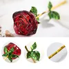 HD Crystal Red Rose Flower Figurine Craft Compleanno San Valentino Bomboniere X'mas Regali Matrimonio Casa Decorazione della tavola Ornamento 210318