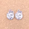 82st Antik Silver Bronze Plated Slice of Pie Plate Fork Charms Pendant DIY Halsband Armband Bangle Fynd 20 * 14mm