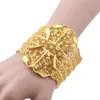 Middle East Cuff Bracelet for Women Gold Color Wide African India Bangles Dubai Bridal Wedding Banquet Gifts