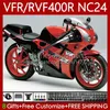 Corps OEM pour HONDA RVF400R VFR400 R VFR400R NC24 V4 87 88 Carrosserie 78No.37 RVF400 RVF VFR 400 R 400RR 87-88 VFR 400R VFR400RR 1987 1988 Moto Carénage rouge stock blk