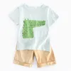 Летние детские комплекты одежды малыша костюм детский мальчик печатает одежду детская футболка + шорты 210521