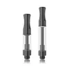 Original Ceramic Coil 0.5ml 0.8ml 1ml Glass Atomizer Black Vaporizer Cartridges 510 Thick Oil Empty Tank 4 Intake Holes with Screw Tip