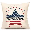 Woondecoratie Independence Day Party Cushion Covers National Flag Print Star-Spangled Banner Kussens Cover 45x45cm