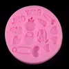 3D Silicone Baby Shower Party Fondant Mold For Cake Decorating silicone mould Fondant Cake sugar craft Moulds Tools