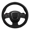 Car Steering Wheel Cover Genuine Leather Suede For Audi A3 8P Sportback A4 B8 Avant A5 8T A6 C6 A8 D3 Q5 8R Q7 4L S3 S4283r