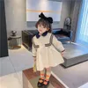 Fall Kids Clothes Fashion Korean Little Girls Long Sleeve Princess Dress Cute Toddler Children Costume Spring Girl Outfits Q0716