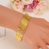 2,6 Zoll Durchmesser Dubai Goldschmuck 1 Stück Armreifen für äthiopische Armreifen Schmuck Chinesische Hochzeit Braut Armreifen Geschenk Q0719