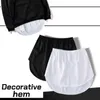 Women Fake Shirt Tail Blouse Hem Skirt Sweater Extender Detachable Underskirt A-Line Underskirt DIY Women Garments Accessories 210730