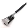 Churrasco ferramentas churrasco churrasco churrasco escova de aço inoxidável alça longa limpador de cozinha durável escovas zwl661