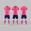 custom 2021 Soccer Jersey Sets Men's and women's adult orange sports training customized football shirt team uniform 06