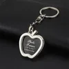 2021 Photo Frame Round Heart Oval Rhombus Shape Metal Alloy Keychain Key Chain Car Keychains Couples Keyring Gift