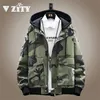 Mäns Camouflage Jacka Män Höst Camo Hooded Coats Militär Man Streewear Army Windbreakers för Man Brand Clothes 211217