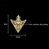 Vintage Fashion Triangle Shirt Collar Pin for Men and Women Hollowed Out Crown Brooch Corner Emblem Jewelry Accessories