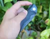 1pcs Högkvalitativ Flipper Folding Kniv D2 Stenvaskblad Svart G10 + Rostfritt stålhandtag Kullager Fast Open EDC Pocket Knives