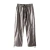 High Street Fashion Casual Straight Jogger Pants Pu Leather Streetwear Mens Loose Fit Hip Hop Punk Men And Women Men's