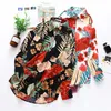 Plus Size Beach Style Donna Camicette Stampa floreale Camicie Hawaii 2022 Estate Casual Camicia a maniche lunghe allentata Blusas Mujer Donna