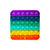 30 стиль Rainbow Push Fidget Toy Sensosory Push Bubble Autism Особые нуждается в беспокойстве Restever для офисных работников флуоресценции