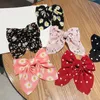 Fashion Chiffon Big Bow Hairpin Cute Red Barrette Pink Hair Clip Women Duck Hairgrip Korean Overize Floral Accessorie Clips Barrettes