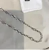 60cm Silver Cuban Necklace For Men And Women Couples Double 2g Interlocking Retro Trend Hip Hop Fashion designer Pendant with box