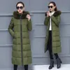 Kadınlar Down Kadın Parkas Gerçek Zamanlı 2022 Kış Deseni Pamuklu Çaplı Kadın Uzun Fonu Pamuk Ceket Gevşek Ceket Üretim Saç