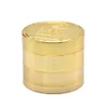 2022 new Grinder Cigarette Grinder High Quality with Pollen Catcher GOLD Zinc Alloy Metal Herb Tobacco Spice Crusher