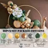 86Pcs Bean Green Balloon Garland Kit Balloon Arch Chain Jungle Animal Safari Forniture per feste a tema Wild One Decorazioni per feste di compleanno 210719