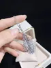 1pc Silver Gray Feather Micro Crystal Pave Pendant