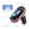 Transmetteur BT66 Écran LCD véhicule Double USB Chargeur de voiture Adaptateur Kit de voiture Convertisseur Bluetooth Lecteur MP3 FM Mains libres Support SD Haute Qualité