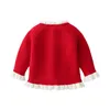 INS Baby Girl Clothing Sweater Cardigan с 3-буттоном стерео-цветочного дизайна Свитера Сплошные цвета 100% хлопковой бутик для девочек весенняя осенняя одежда