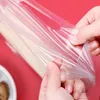 Boca larga Transparente Relacrado Ziplock Stand Up Malote Reutilizável Lanche Nozes Feijão Grãos de Arroz Saco de Comida com Alça