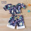 Baby meisje kleding pak zomer leuke mode sling fruit t-shirt + pocket broek tweedelige kinderen set 210611