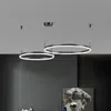 Pendant Lamps 2021 Modern Simple Light Luxury Creative Personality Three Ring Led Chandelier Bedroom Living Room Dining Decorative