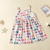 Summer Letter Printed Dress Baby Girl Clothes 2-7 Years Princess Costume Infant Girls Baby Birthday Party Dresses 2720 Y2